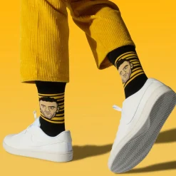 Biz Nasty Spittin Chiclets - Adult Caricature Crew Socks