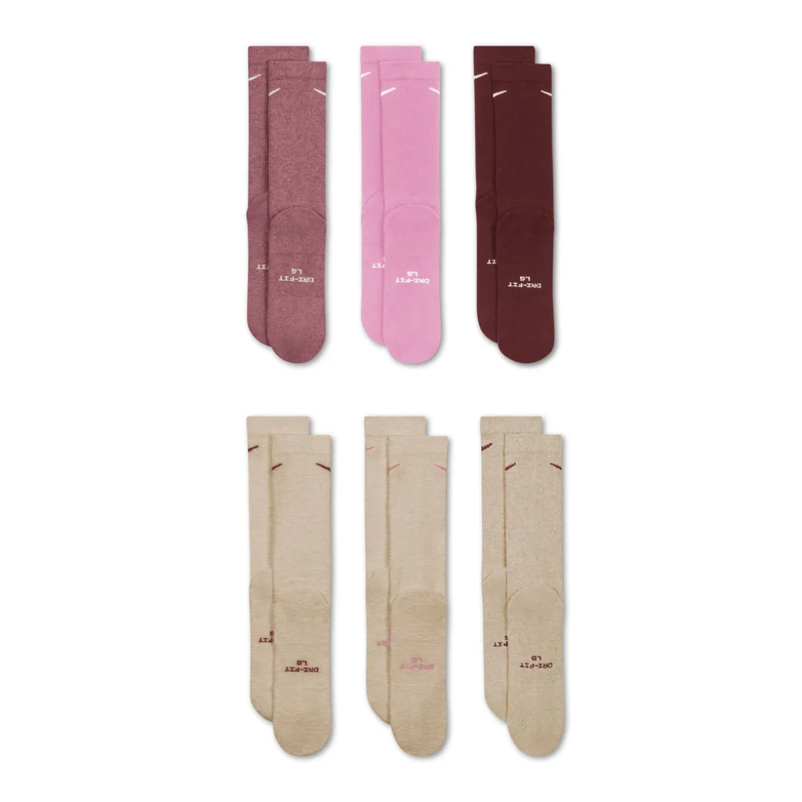 Everyday Elevated (Pack of 6 pairs) - Adult Crew Socks