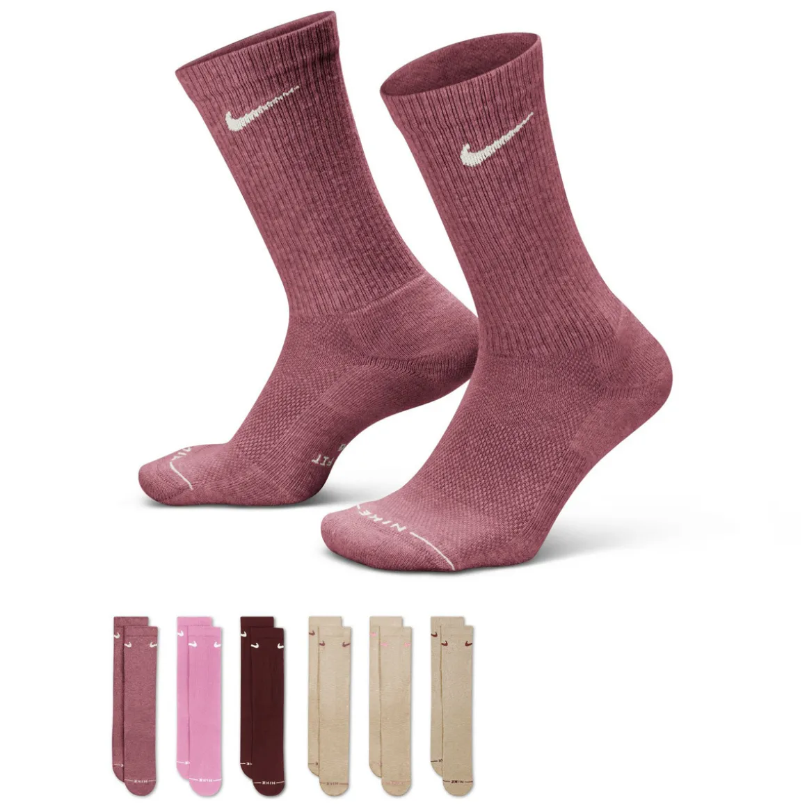 Everyday Elevated (Pack of 6 pairs) - Adult Crew Socks