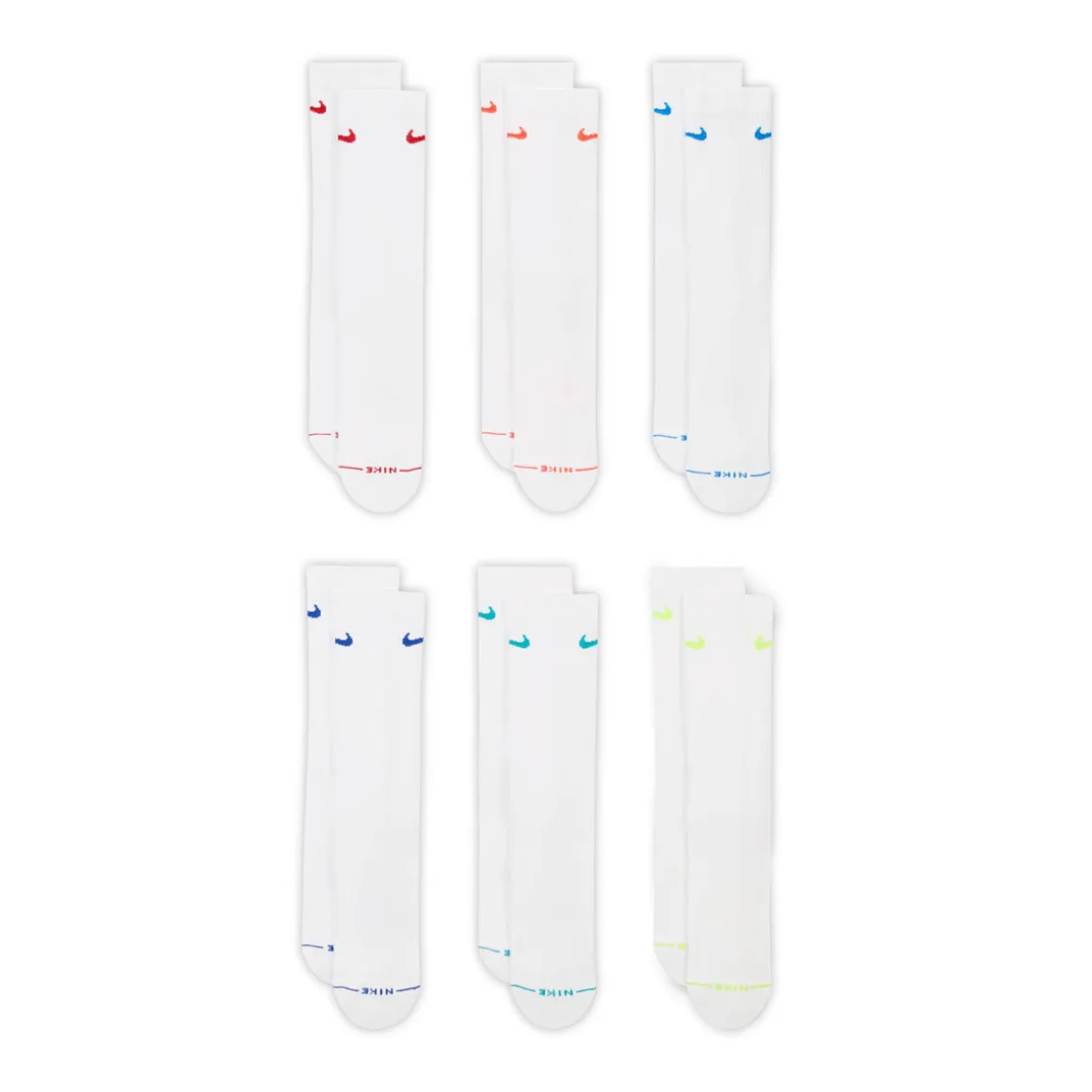 Everyday Elevated (Pack of 6 pairs) - Adult Crew Socks