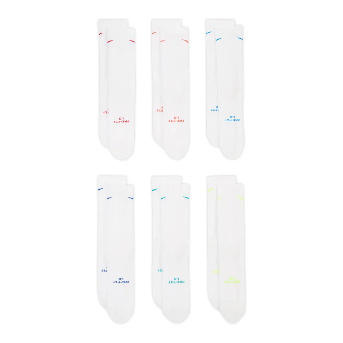 Everyday Elevated (Pack of 6 pairs) - Adult Crew Socks