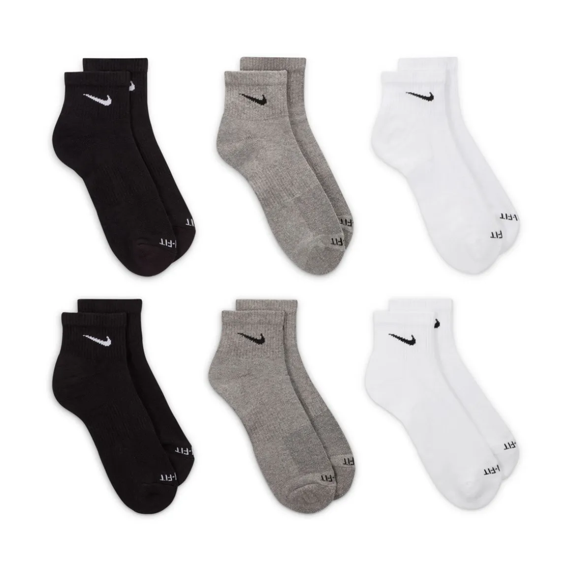 Everyday Plus (Pack of 6 pairs) - Adult Cushioned Ankle Socks