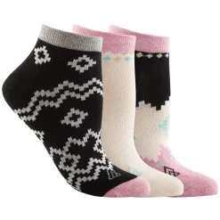 Jacquard Quarter (Pack of 3 pairs) - Women's Ankle Socks