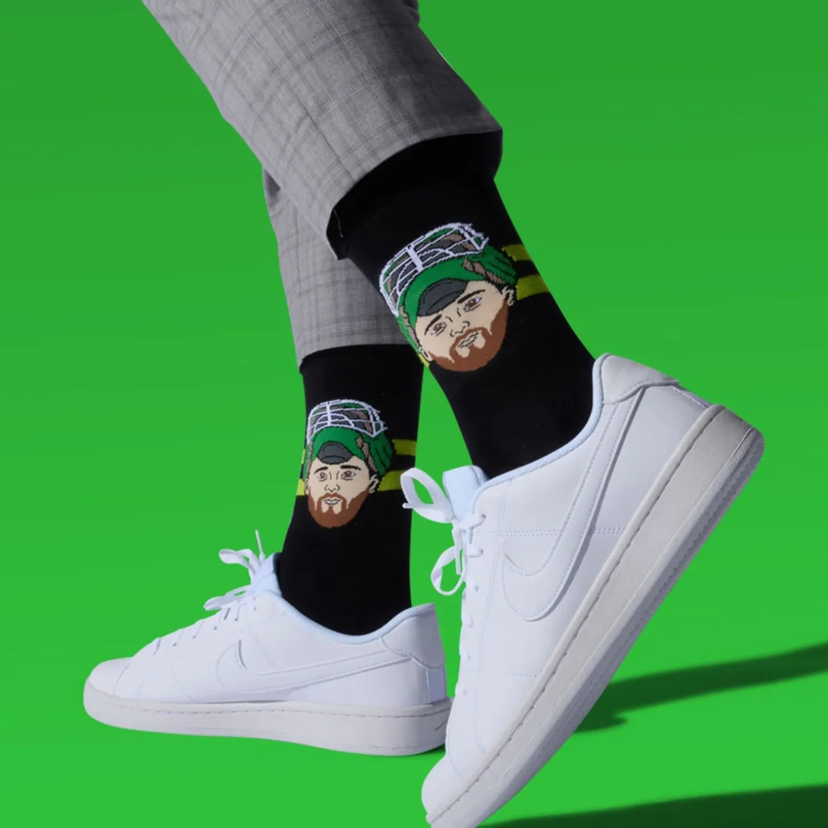 Jake Oettinger Dallas Stars NHL - Adult Caricature Crew Socks