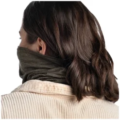 Merino Lightweight Solid Bark - Adult Neck Warmer