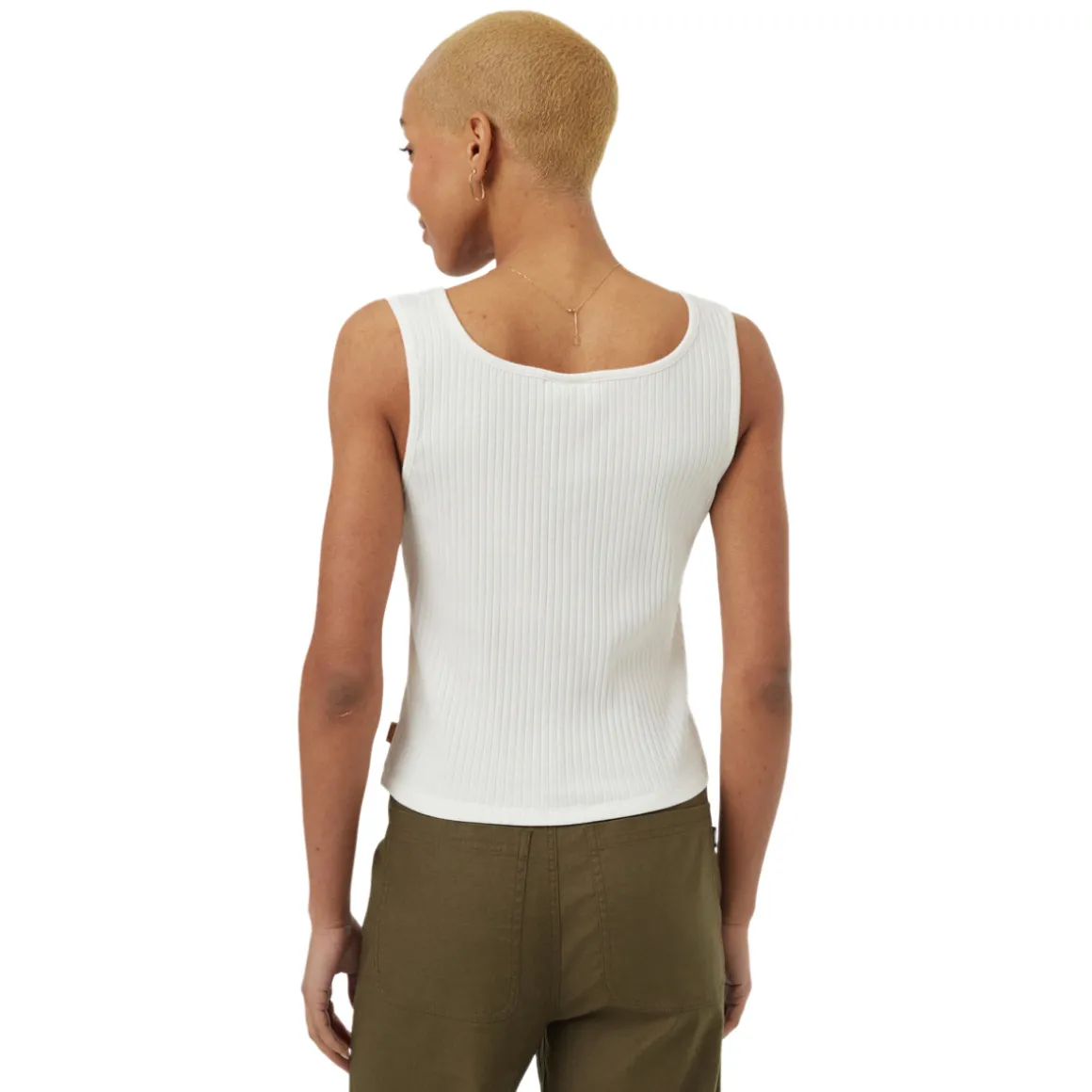 Rib Button Front - Women's Tank Top