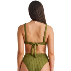 Spaced Rib Eyelets - Women's Swimsuit Top