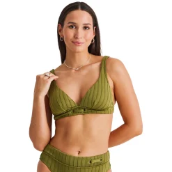 Spaced Rib Eyelets - Women's Swimsuit Top