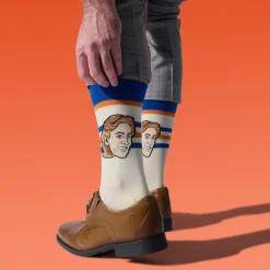Wayne Gretzky Edmonton Oilers NHL Retro Edition - Adult Caricature Crew Socks
